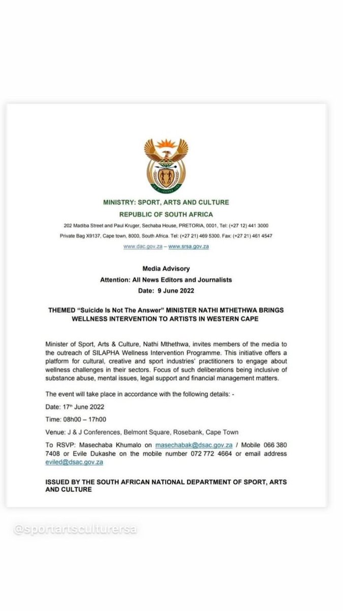 Snap2631's tweet photo. @MasechabaAfrica @Silapha_ @SportArtsCultur I will be in attendance. https://t.co/UvCht6wLeX