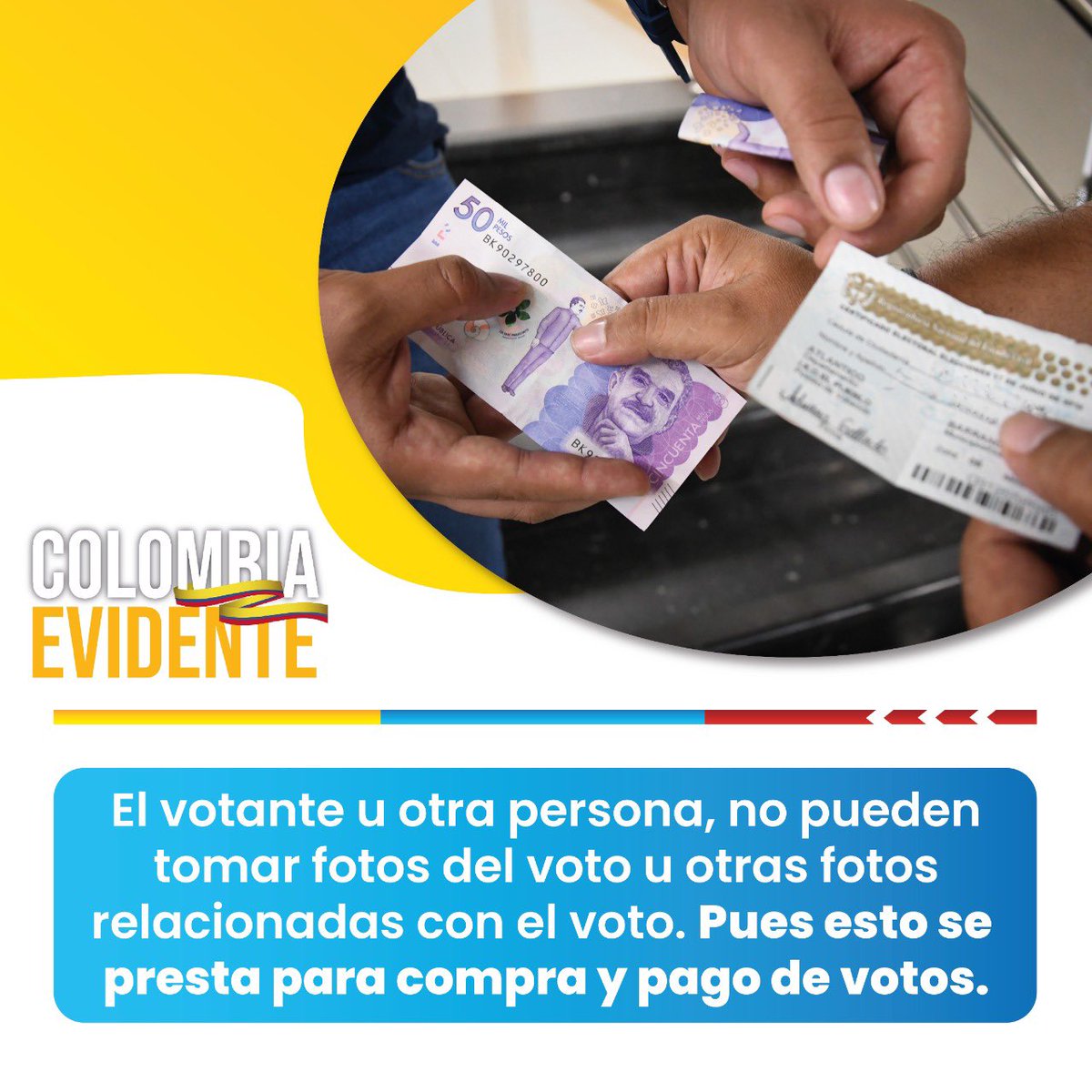 ccverdad's tweet photo. Los jurados de votación tiene una labor muy importante para garantizar la transparencia en las elecciones, toma nota de lo que debes tener en cuenta 🟡🔵🔴 #DebateObligadoEs #LoCorrectoEs https://t.co/a8RtdclghP