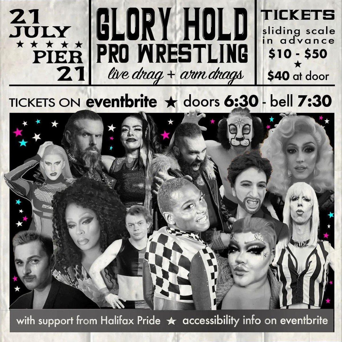 Queer Wrestling + Drag Show! I just grabbed my ticket, you should too! eventbrite.com/e/glory-hold-p…