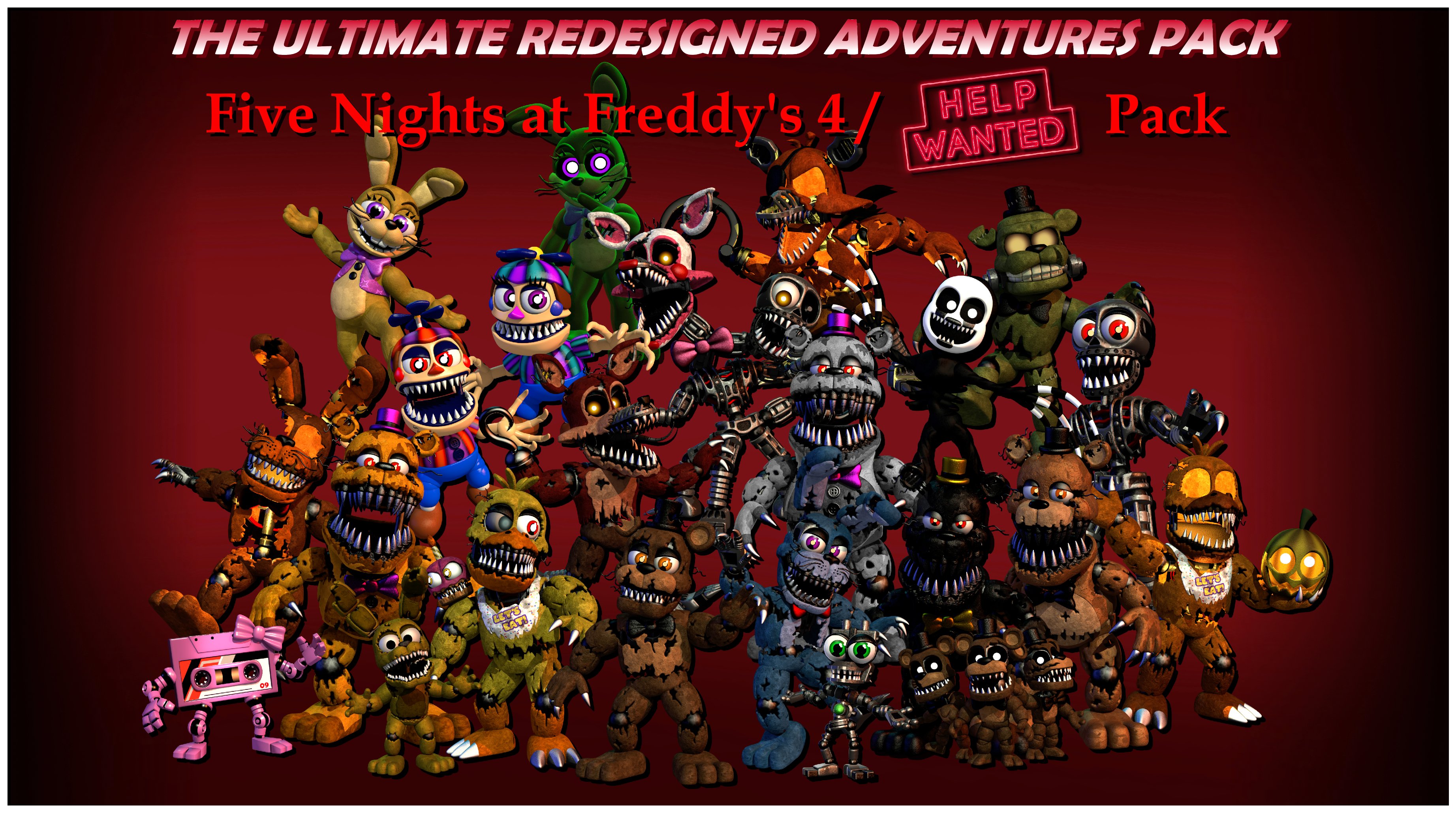 detaljeret Alabama excentrisk Ultimate Redesigned Adventures Pack on Twitter: "Blender 2.79 release of  the URAP Five Nights at Freddy's 4 / Help Wanted Pack! Download it on  Deviantart now! https://t.co/XQPXUiTb9J https://t.co/xlh1eSsoDW" / Twitter