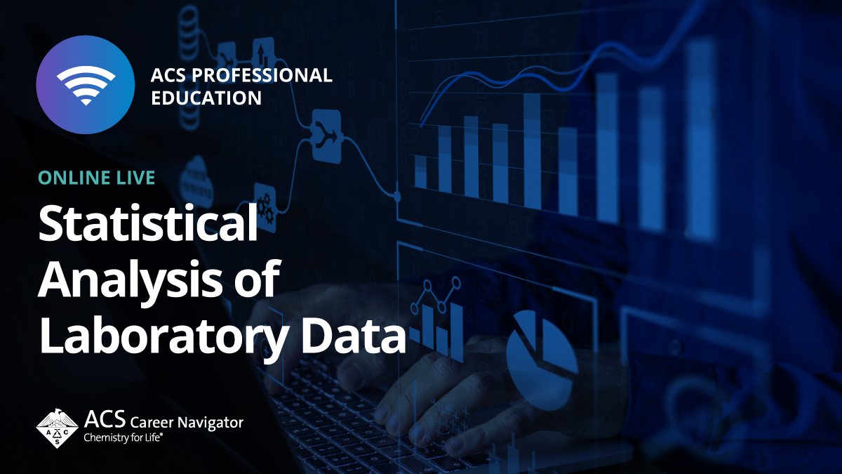 AmerChemSociety's tweet photo. Learn statistical techniques you can put to immediate use in the workplace through a combination of lectures &amp; problem-solving sessions during our upcoming #ACSOnlineLive course on June 21-24. Reserve your spot now at https://t.co/HZpOzj35gO #ACSProEd https://t.co/31yKioz3eY