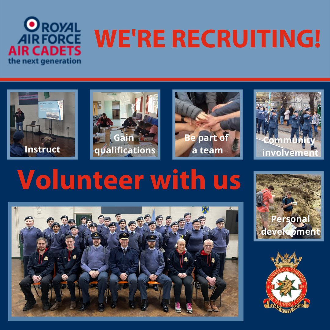 Are you aged 20 or above? Are you interested in aviation, adventure training, STEM &amp; being a part of shaping young people's lives?

Do you have what it takes to be a staff volunteer? Come &amp; visit us at our open evening event on Monday 18th July at 19:30.