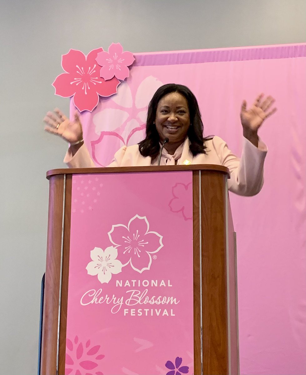 SecretaryofDC's tweet photo. I had an amazing afternoon joining @CherryBlossFest for the 2022 Stakeholders Luncheon, celebrating the success of the 2022 Festival &amp; the incredible community partners who joined the #NCBFTeam 🌸 to make this year’s springtime celebration come to life! #WeAreDC #RediscoverSpring https://t.co/B2Mqfi7Zgh