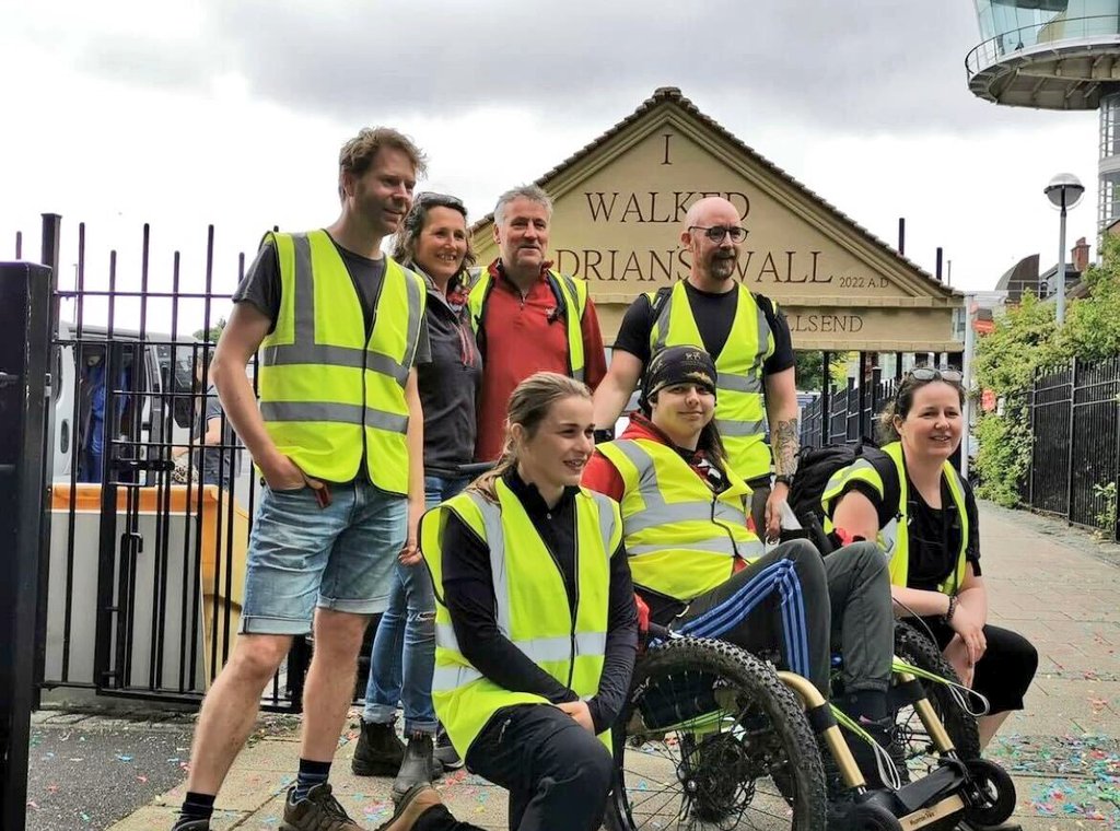 Goodable's tweet photo. This is Brynne Hauxwell.

He just became the first person to complete the 84-mile trek of Hadrian's Wall in England in a wheelchair.  In doing so, he raised $13,000 for charity.

He's 17. https://t.co/q5pffoJS44