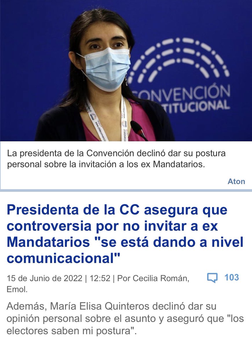 evelynmatthei's tweet photo. La #CC no sólo eliminó 200 años de historia del #Senado, ahora quieren desconocer y ningunear la labor que han realizado ex Presidentes de Chile y no invitarlos al acto Republicano, por supuestos problemas de Aforo. Espero que este jueves puedan recapacitar y revertir la medida. https://t.co/fMYFTPMCM2