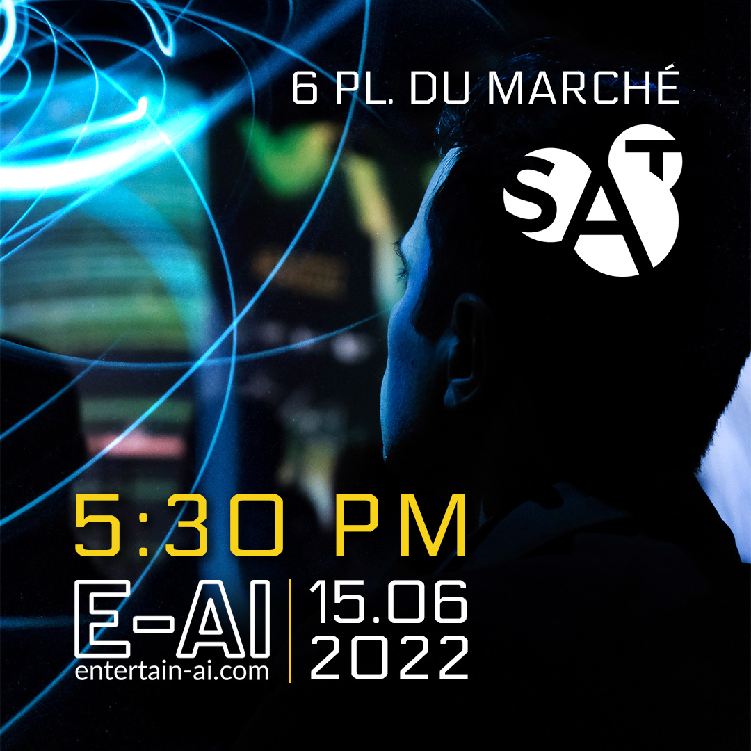 RIGHT after closing panels, all attendees are invited to the official #EAI2022 after-event cocktail party, hosted at local institution <a href="/SATmontreal/">Société des arts technologiques</a> ’s café. And first drink’s on us!

➧ 6 Pl. du Marché, Montréal.
➧ Admission is free for 
<a href="/entertain_ai/">E-AI</a>

 ticket-holders. 
Santé!