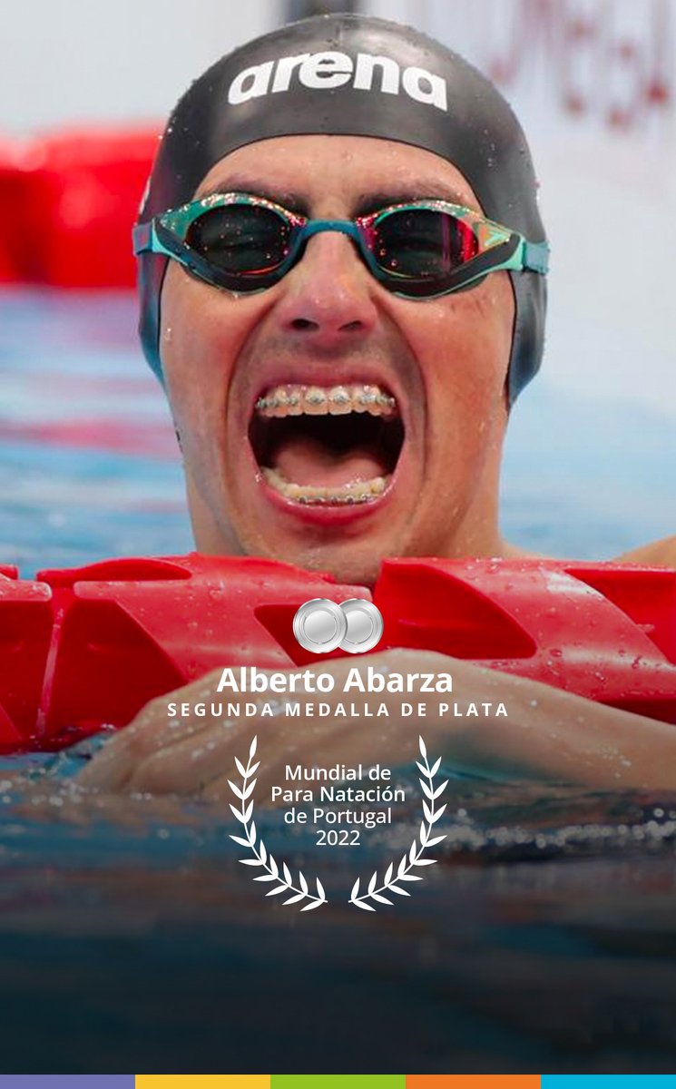 ¡Aplauso cerrado 👏👏! Por segundo día consecutivo <a href="/AbarzaAlberto/">Alberto Abarza Diaz</a> logró el podio en #Madeira2022

Con un tiempo de 4 minutos y 13 segundos ⌚ se quedó con la medalla de plata 🥈 en la final de los 200 M libres en el Mundial de Para Natación de Portugal 🙌

¡Felicidades Beto 🤩!