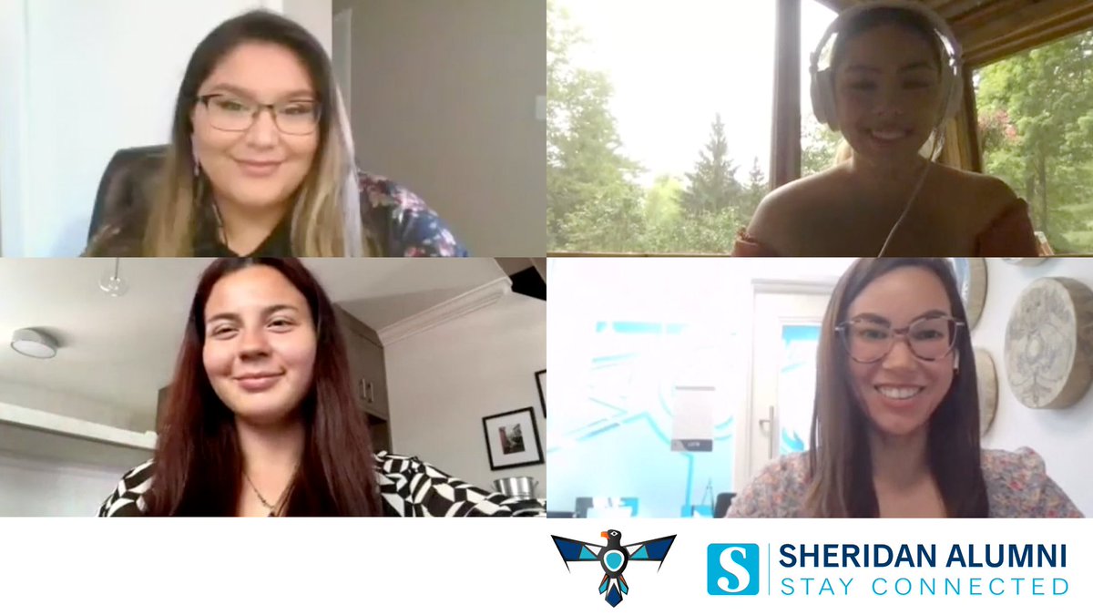 Thank you to our #NIHM2022 alumni panelists, Chelsea Ogemah (Police Foundations ‘21), Bonnie Nadjiwan (SSW ‘20) &amp; Semiah Smith (Visual &amp; Creative Arts), for sharing their inspiring stories! Thank you as well to Fallon Melander from <a href="/IndigenousSher/">Indigenous Sheridan</a> for leading the discussion!