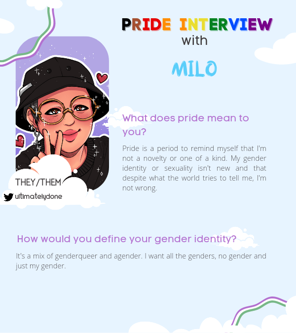 transrepzine's tweet photo. Next on our #PrideInterview series is one of our mods, Milo and they talk about what pride as a non binary person is for them. π³οΈββ§οΈπ³οΈβπ https://t.co/E96x2wQAuJ