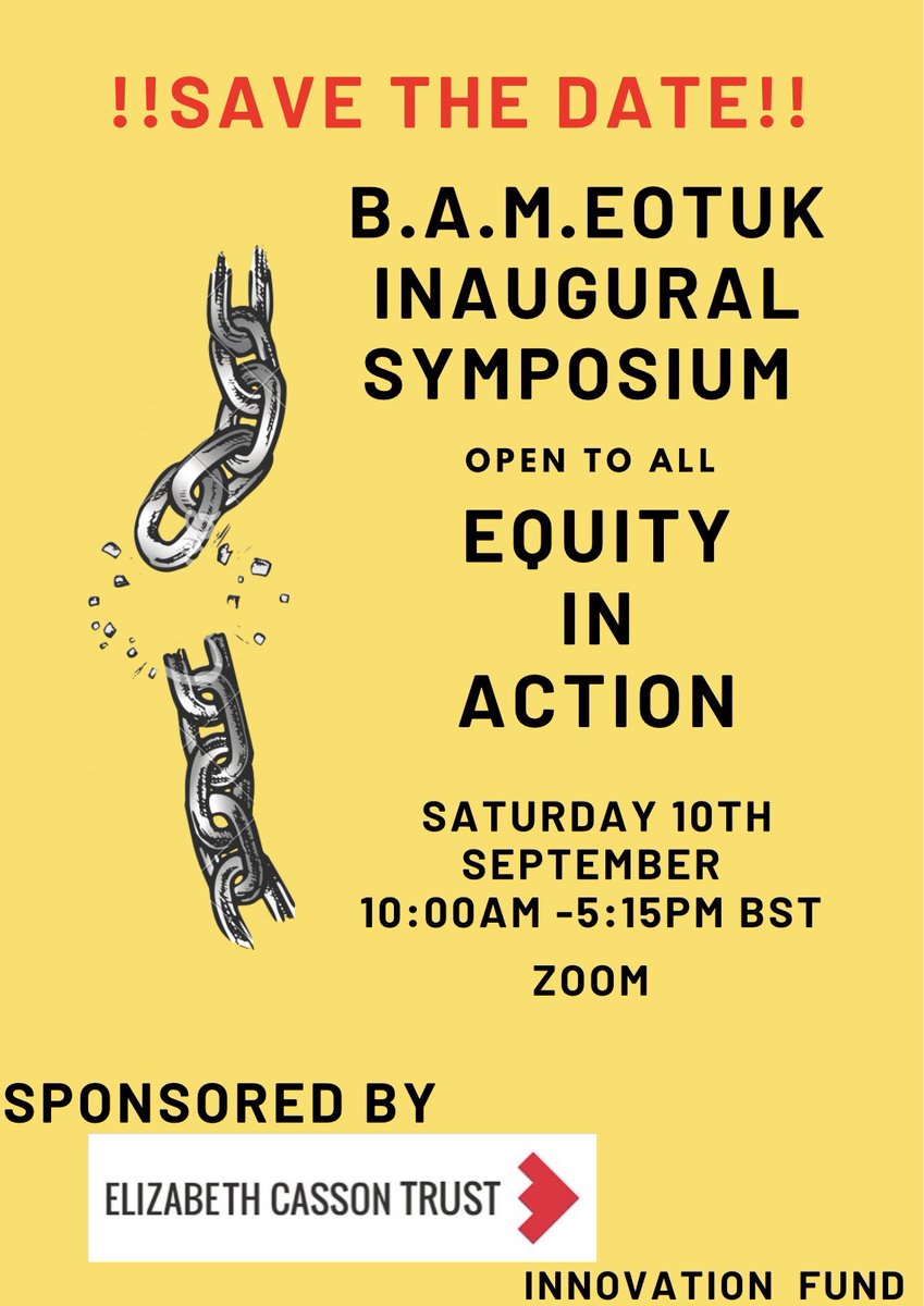 BAMEOTUK would like to invite you all to our first free symposium. We are very excited &amp; look forward to seeing you there. PLEASE SAVE THE DATE IN YOUR DIARIES.
In order to deliver this symposium, we need your support to raise some additional money gofund.me/252f4334