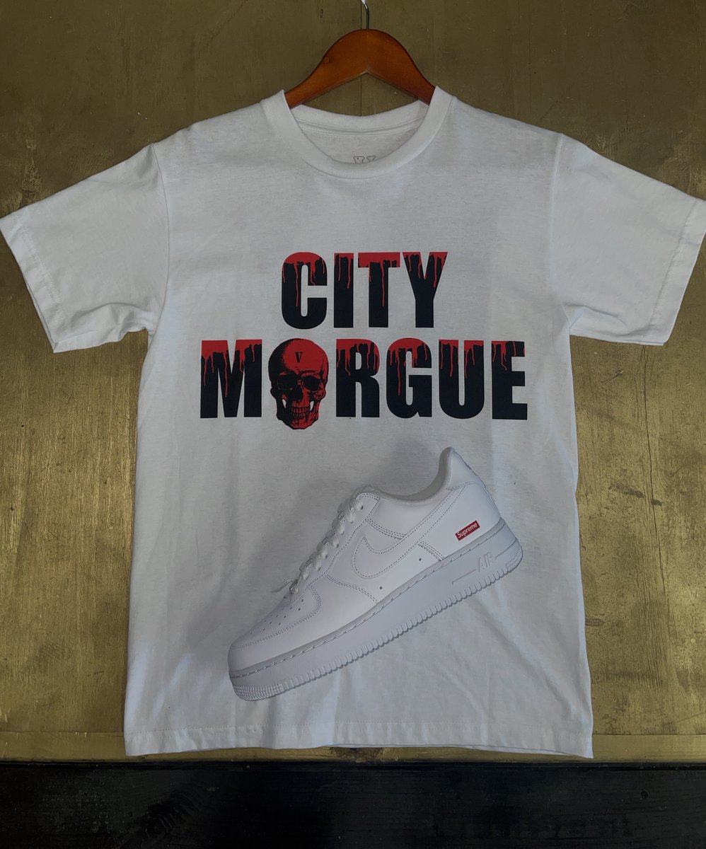 Supreme Air Force 1, size 10. Paired up with our City Morgue VLone tee.‼️🔥

IN STORE NOW.
#getrelaced
