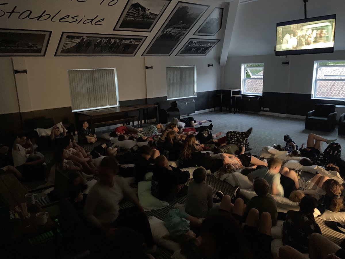 Year6LuntsHeath's tweet photo. Film night is well underway! π½ I think the walk has beaten a few already π΄ #yorkweek https://t.co/z0PGJGGSdN