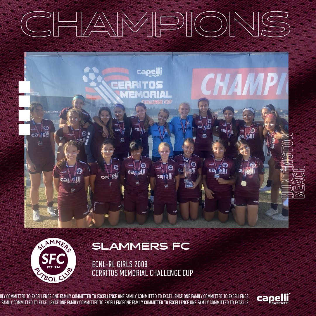 cdaslammersfc's tweet photo. Congratulations to Slammers FC ECNL-RL Girls 2008 and CDA Slammers FC Girls 2011 Elkins on winning the Cerritos Memorial Challenge Cup! We are proud of you!
#cdaslammers #cdaslammersfc #clubsoccer #california #slamfam https://t.co/AwUchbOOc3