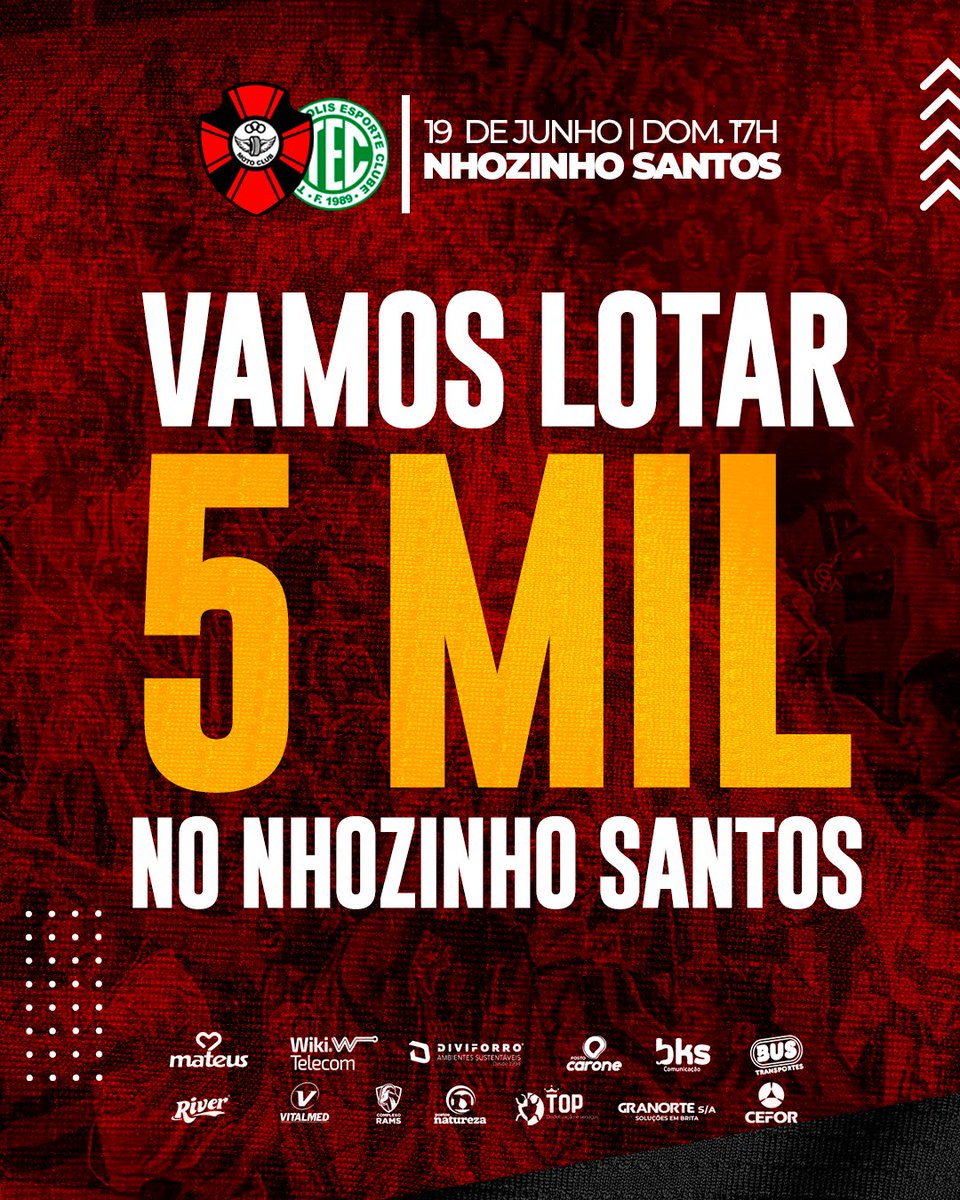 motocluboficial's tweet photo. Se liga, Nação! Domingo é dia de lotar nosso caldeirão, vamos com tudo fazer uma festa linda!

BORA, PAPÃO!
👊🏽⚫🔴

#MotoClub #PapãodoNorte #FibraeGarra #VemproEstádio #SejaSócio #PapãoFiel https://t.co/1u5KlUGGtA