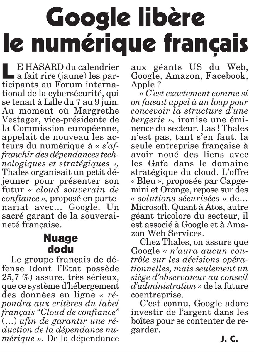 MaliciaRogue's tweet image. Des nouvelles du "cloud de confiance"