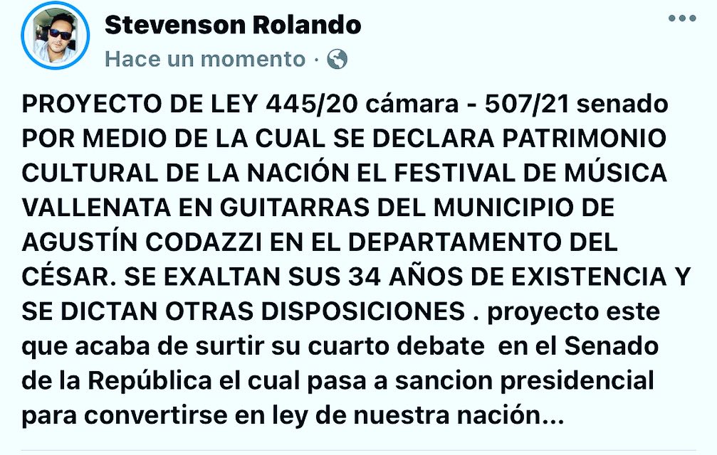 <a href="/FESTIMVG/">FMVG</a> <a href="/mincultura/">MinCultura Colombia</a> #festival #codazzi #guitarra