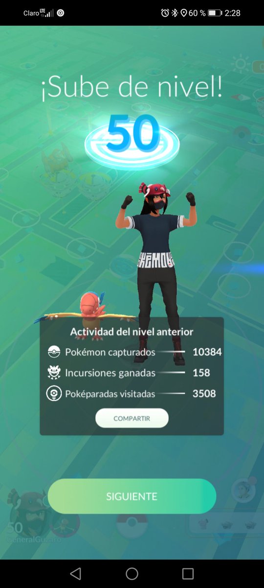 AbinatorM's tweet image. Aquí también, FINAL Y FELIZMENTE

#PokemonGo #Pokemon #nivel50 #hashtag