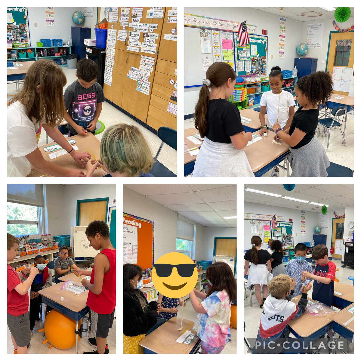 MrsPeterson3rd's tweet photo. Yesterday was #STEM Day! Students participated in the marshmallow challenge and learned about and created #tessellations. They also spent some time on https://t.co/X3yU5veMgD to learn a little bit about #coding! #3rdgrade @sps_bates @SalemSchoolsk12 https://t.co/zOFvGz4qAN