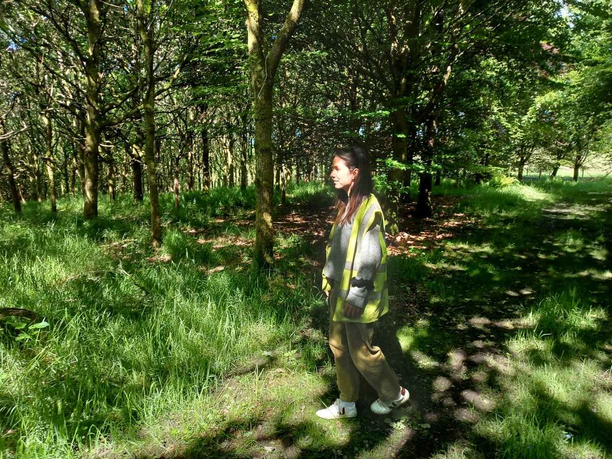 EadhaAspen's tweet photo. Great to give Hannah @MossyEarth  a tour of sunny Renfrewshire (and North Ayrshire) to show her our Rewilding Woodlands Project @yearnstane and to meet our volunteers to do some woodland wildflower planting https://t.co/8gSDoUKpmo