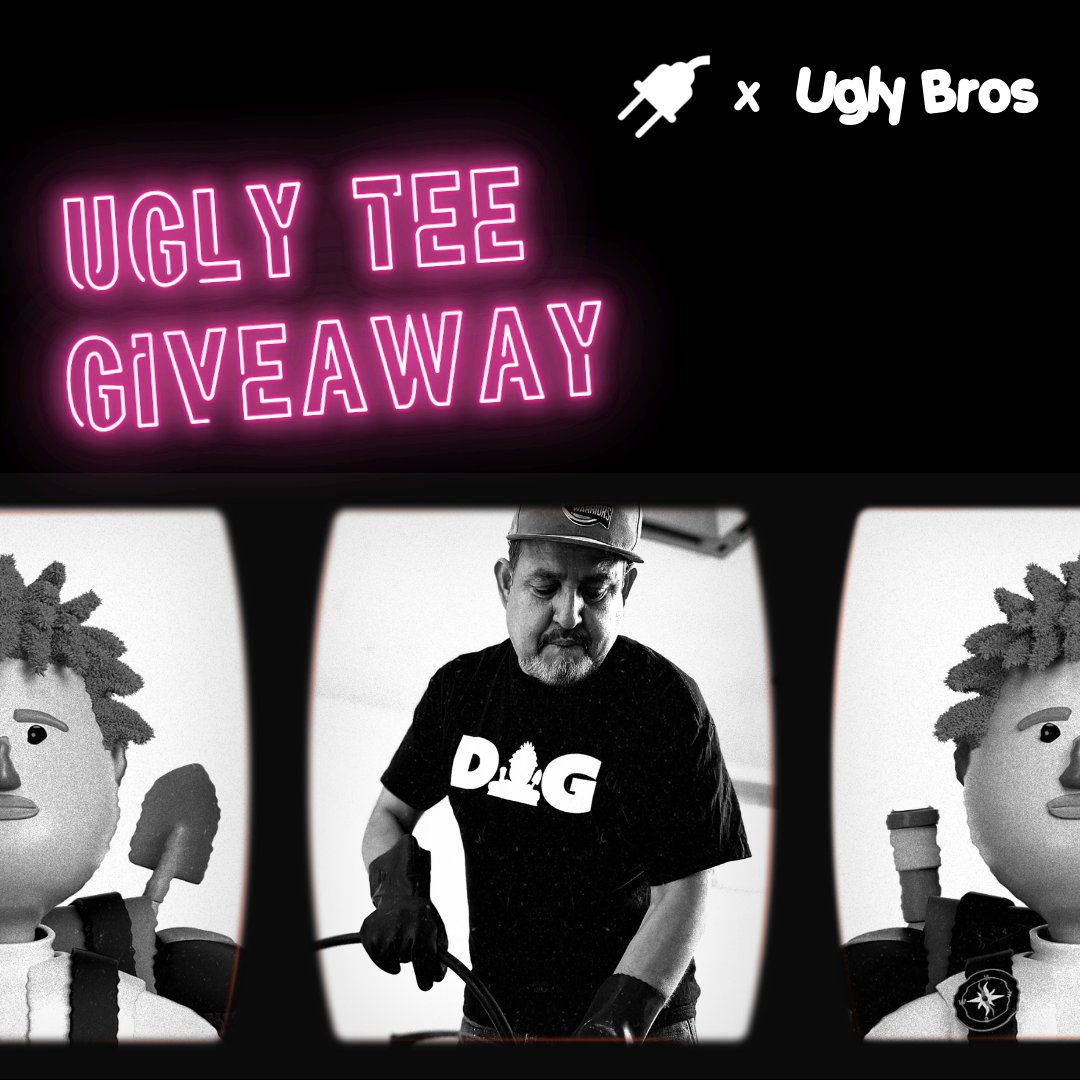 UglybrosNFT's tweet photo. Merch Plug X Ugly Bros 
Ugly Tee Giveaway !
Inspired by the character Gold Digger Johnson 
🚨🚨🚨🚨🚨🚨🚨🚨

To enter:
1. Like this tweet, retweet, and follow @UglybrosNFT &amp; @MERCHPLUGNFT 

Giveaway ends in 3 days!

#NFTs #nft #CNFT #CNFTs #NFTGiveaway #CNFTGiveaway https://t.co/IuORI15Zfl