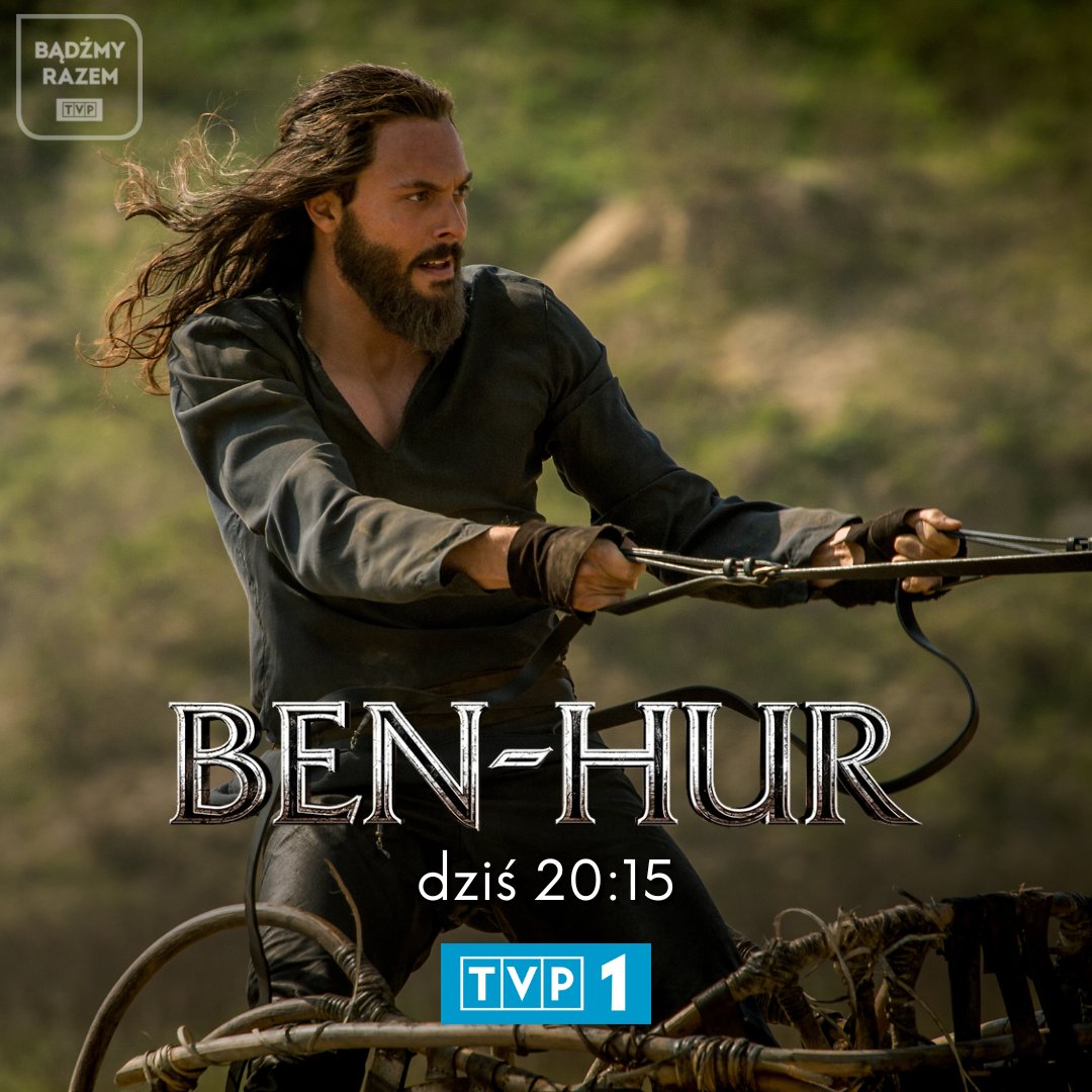 TVP's tweet image. Jerozolima, początek I wieku. Bogaty handlarz zostaje oskarżony o zdradę i pozbawiony wszystkiego. Już jako niewolnik planuje zemstę. Los powoli zaczyna się do niego znowu uśmiechać... 🤔 #BenHur dziś o 20:15 w #TVP1 💙 #BądźmyRazem z dobrym kinem 🎞️