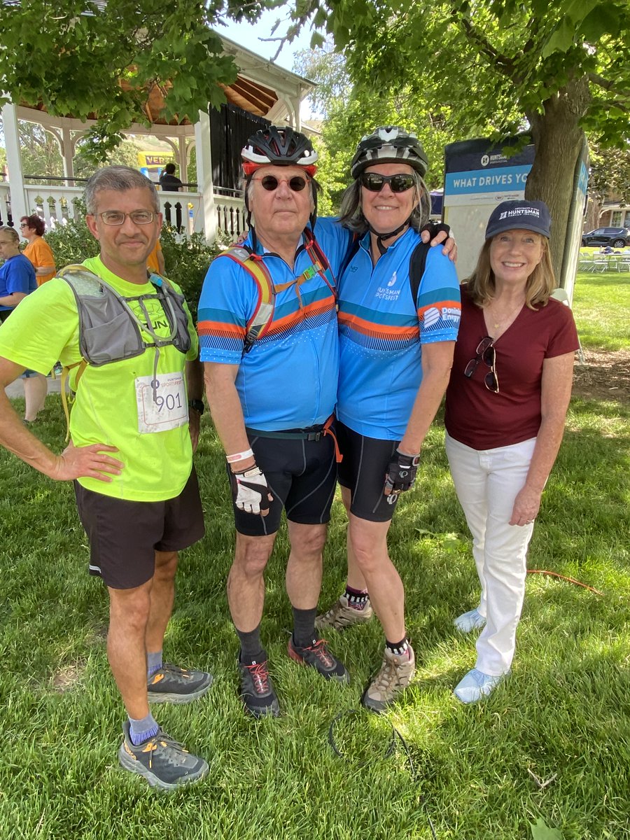 There was incredible enthusiasm for helping us come one step closer to a cancer-free future at #SportsFest benefitting @huntsmancancer. Running/riding with me were staff members, patients & families, physicians, and our CEO. Hats off to Susan Sheehan and her stellar team at HCF!