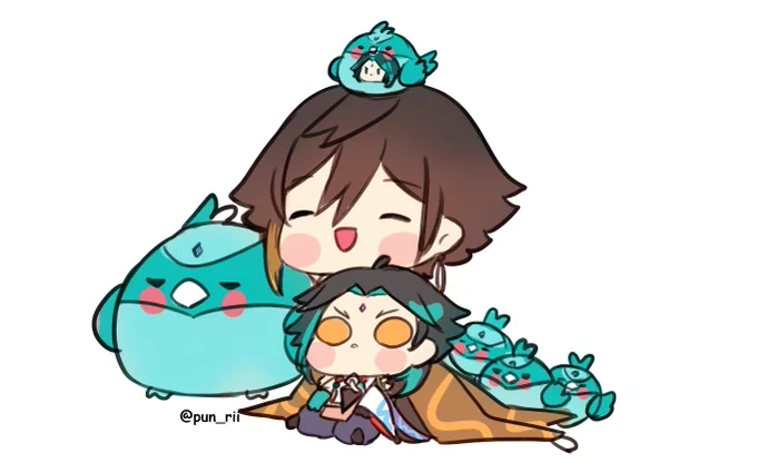 Morax with Many Alatus 😅
#zhongli #xiao 
