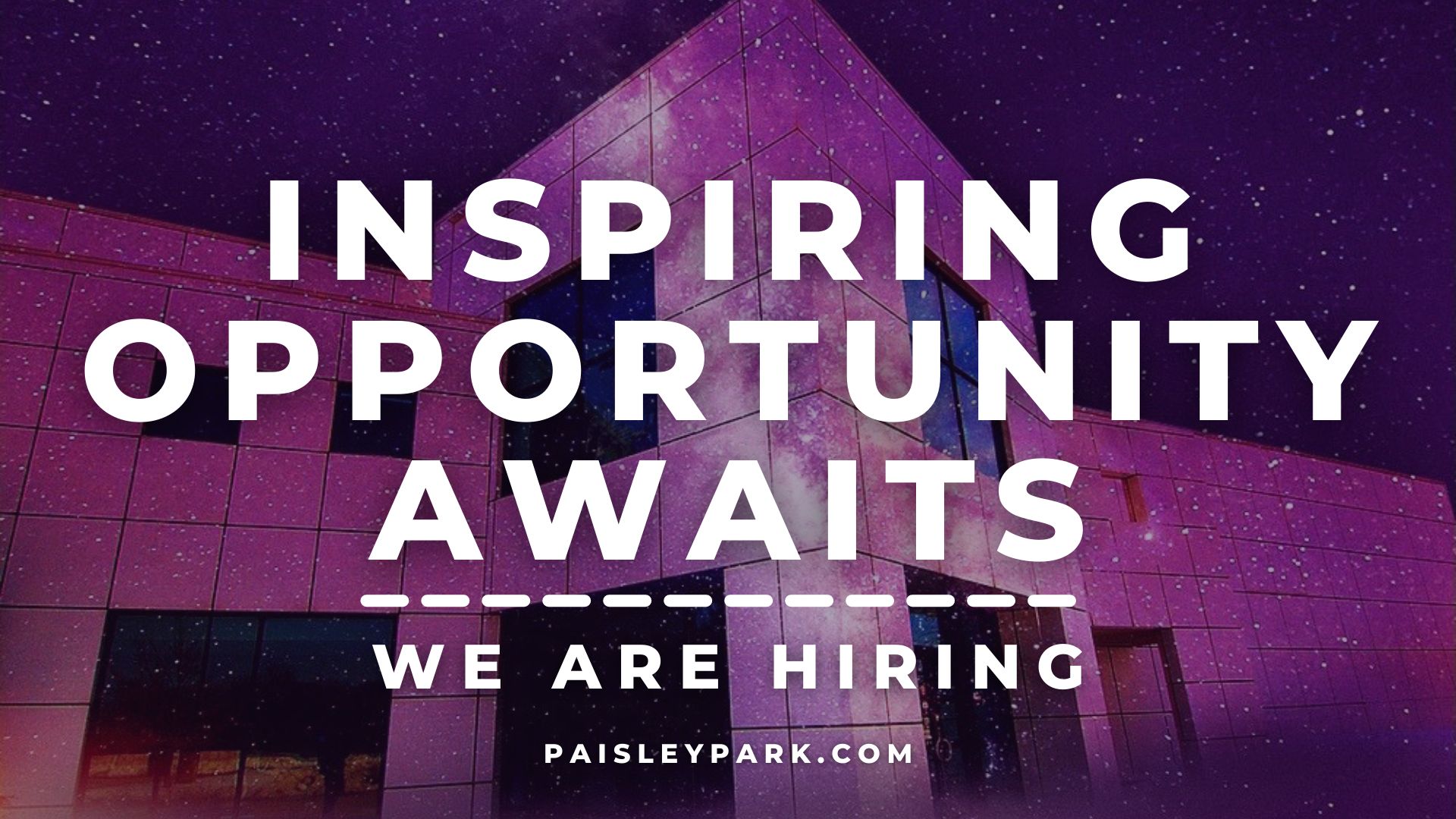 Paisley Park on Twitter "Looking for a new, inspiring career? We are