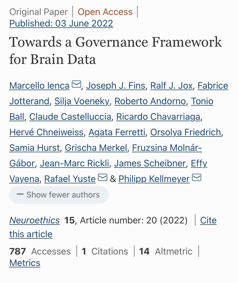 PublicIntLaw's tweet image. New paper published! We have to think about a #governance framework for #braindata - thank you to all colleagues and co-authors, esp @neuroastics &amp;amp; #MarcelloIenca #OpenAccess #neuroethics @responsibleAI1 @UniFreiburg @FRIAS_UFreiburg #ethics #law #ResponsibleAI #June2022
