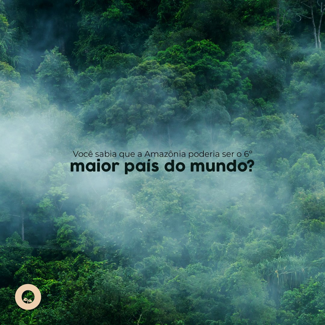 BiomaSolutions's tweet photo. Você sabia que a Amazônia poderia ser o 6º maior país do mundo? 
Acesse nosso site e ajude na preservação!
https://t.co/pcyZymTMGj
#environment #sustentabilidade #meioambiente #bioma #preservaçãoambiental https://t.co/SwktcQTndm