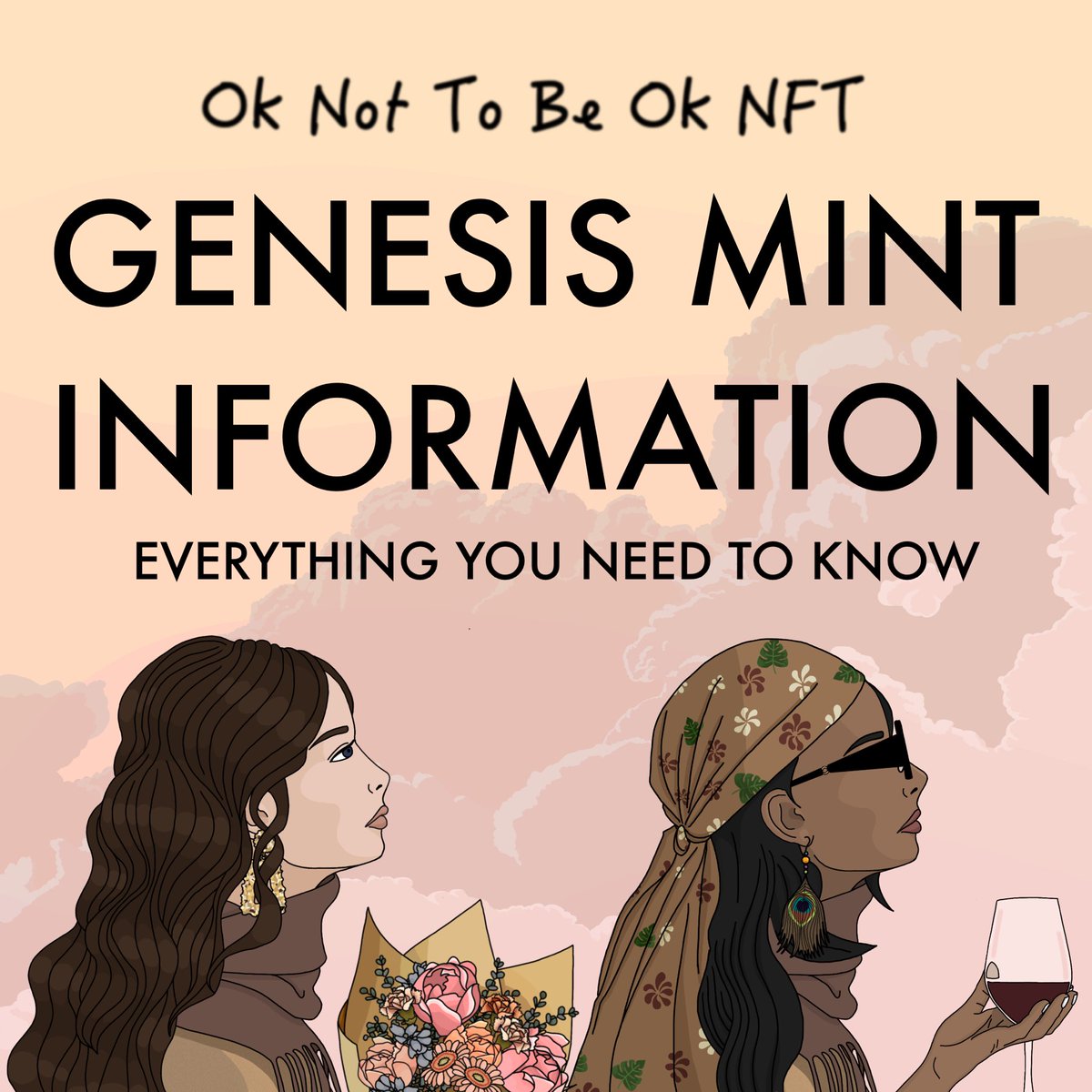 💐 𝗢𝗸 𝗡𝗼𝘁 𝗧𝗼 𝗕𝗲 𝗢𝗸 𝗚𝗲𝗻𝗲𝘀𝗶𝘀 𝗜𝗻𝗳𝗼𝗿𝗺𝗮𝘁𝗶𝗼𝗻 💐

Hey all 🙋🏻‍♀️ here is everything you need to know about the OnO Genesis Mint coming June 24-26

This thread 🧵 includes:
What is ok not to be ok
Mint date and price
Genesis utility
Generative collection
More