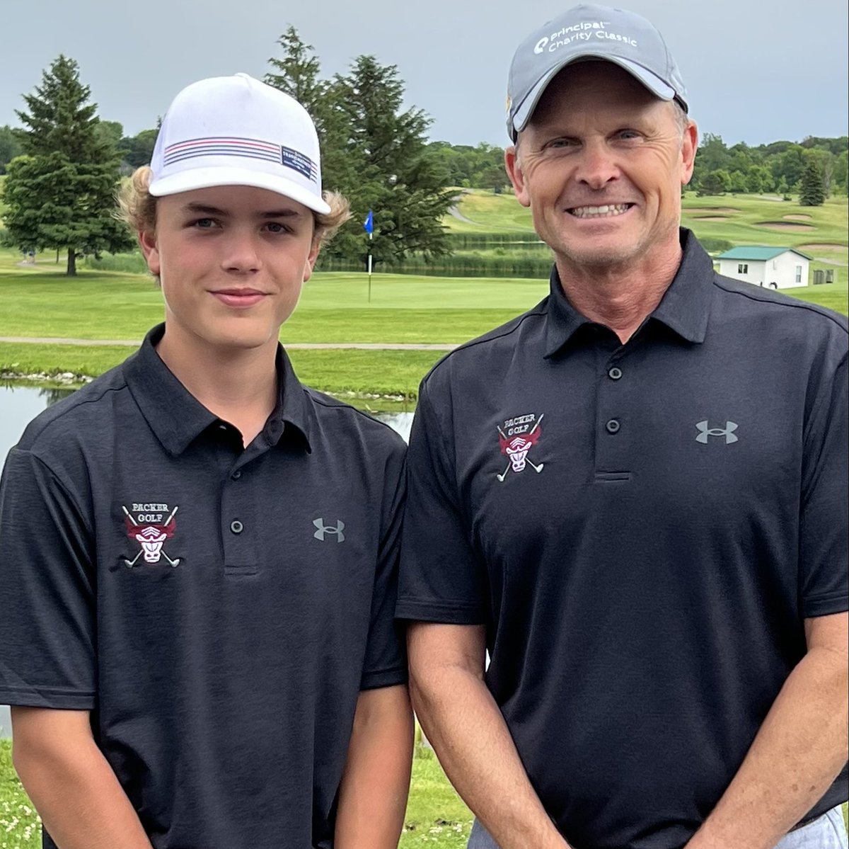 golf_ssp's tweet photo. First state golf appearance for sophomore Ray Rozales!  So proud of him!  Go Packers! https://t.co/glUKQ9681u