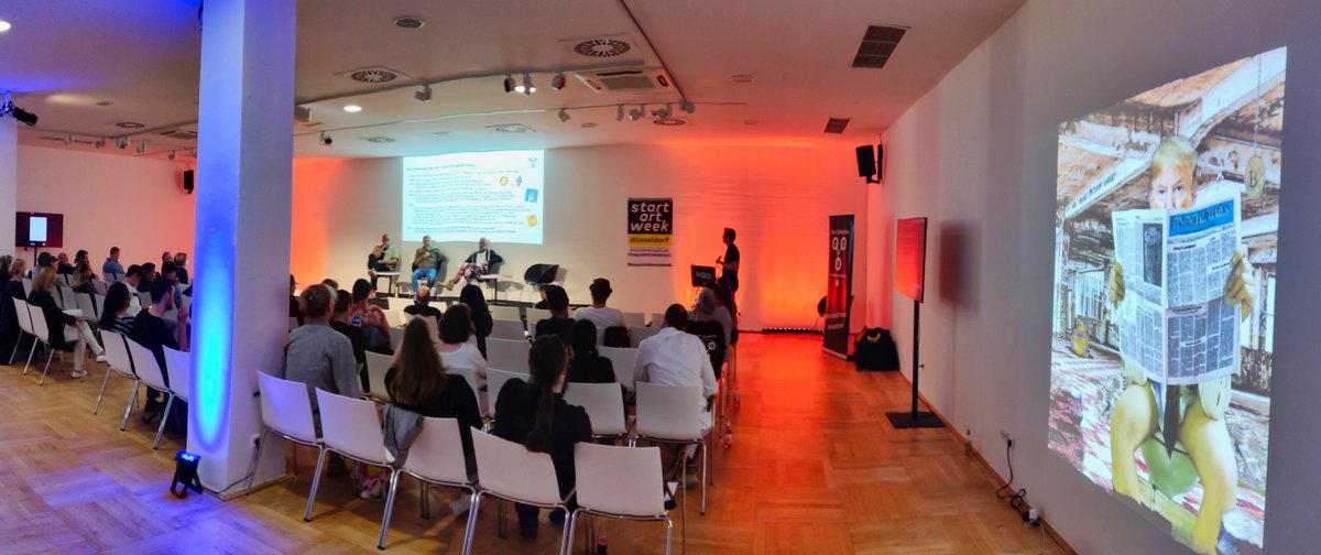 collective_flux's tweet photo. What a great day yesterday at the Start Art Week Düsseldorf. 
Thanks so much @buzz_lightning,@ryrartist and @teymthebeast for the panel discussion. Thanks also to the @ NRW Forum for hosting this great NFT theme day. 

#NFTCommumity #nftdach #nftart #nrwforum #NFTProject #nfts https://t.co/KTKSCv5VXb