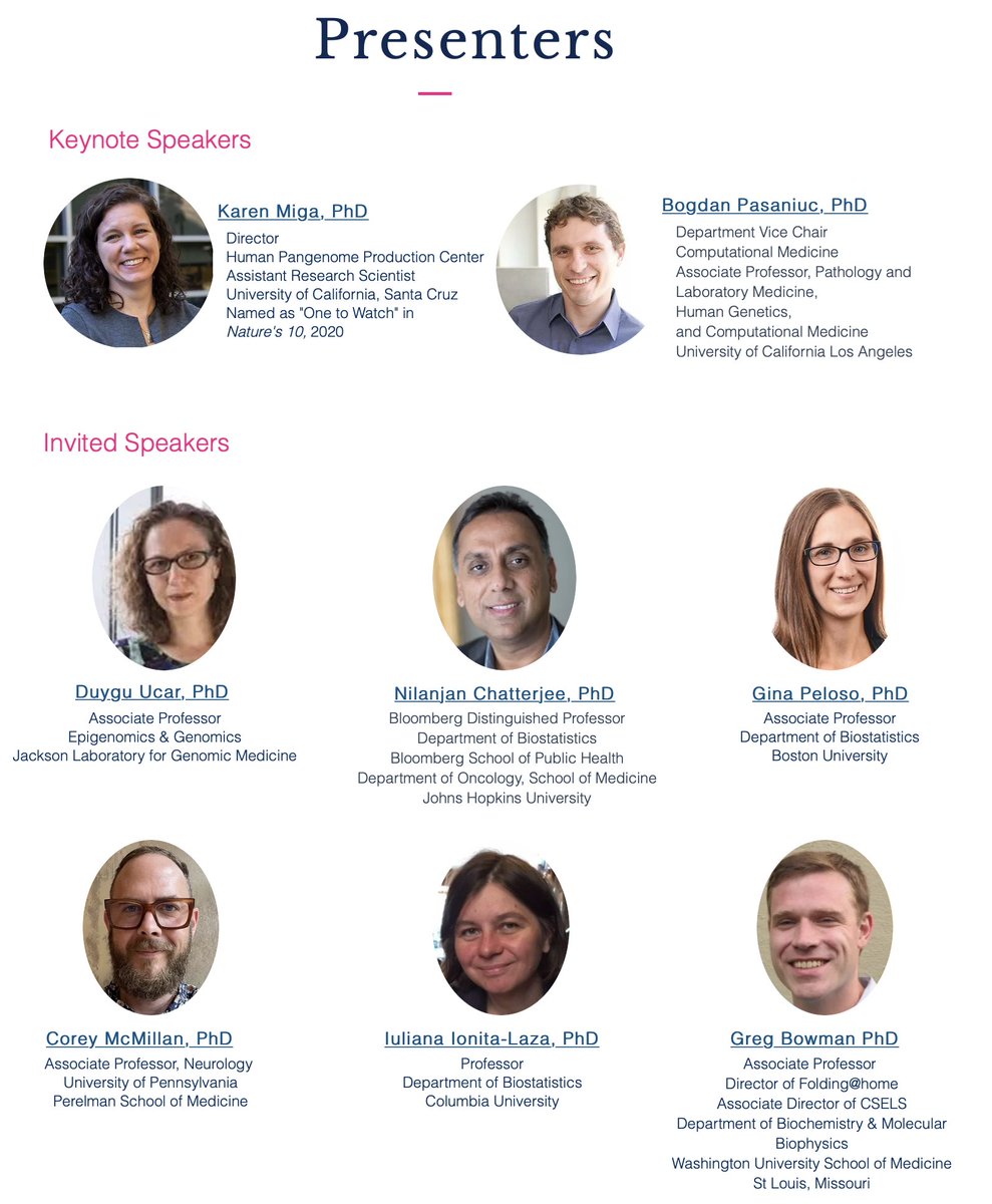 Dokyoon Kim (@dokyoon_kim) on Twitter photo I will be a conference chair of #MABC2022 (Oct 7). We have a list of excellent speakers. The theme is "Computational Approaches to Differentiation in Diseases." Submit your abstract due Aug 15. #bioinformatics <a href="/CHOPDBHi/">CHOP Department of Biomedical & Health Informatics</a> <a href="/UPennIBI/">Penn IBI</a> <a href="/PennMedicine/">Penn Medicine</a> <a href="/UPennGCB/">UPenn GCB</a>
midatlanticbioinformatics.org I will be a conference chair of #MABC2022 (Oct 7). We have a list of excellent speakers. The theme is "Computational Approaches to Differentiation in Diseases." Submit your abstract due Aug 15. #bioinformatics <a href="/CHOPDBHi/">CHOP Department of Biomedical & Health Informatics</a> <a href="/UPennIBI/">Penn IBI</a> <a href="/PennMedicine/">Penn Medicine</a> <a href="/UPennGCB/">UPenn GCB</a>
midatlanticbioinformatics.org