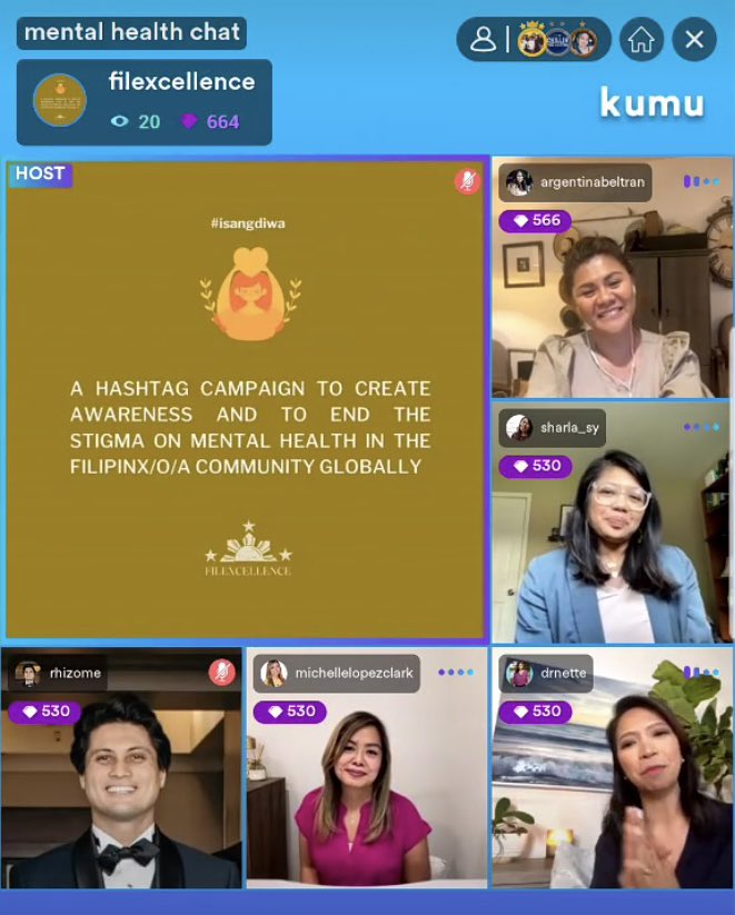 Last week, I had the opportunity to be a part of Wellness Wednesdays, a discussion on how we can talk about mental health with our Filipino parents. It was live on Kumu and will be up on YouTube. Maraming salamat sa imbitasyon and for all you do, <a href="/filexcellence/">FilExcellence</a>! 🙏🏼🇵🇭