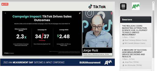 ncsolutions's tweet photo. Thanks @tiktok_us for the #shoutout 📣 at #ANAmeasurement Day. Looking forward to future collaboration!
#CPG #advertisingeffectiveness #saleslift #TikTok https://t.co/2eQKu4qpvH