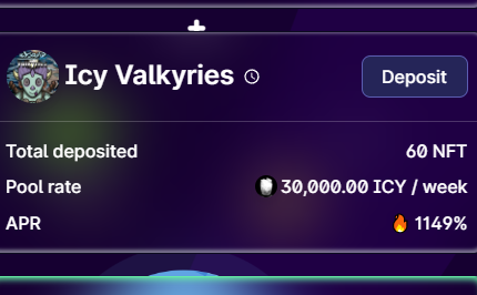 IcySquidGame's tweet photo. Valkyrie staking has started on @crodexapp ! 

Stake now and earn some of the coolest🧊tokens in Cronos:
https://t.co/R6BgQ8TjnQ

Still chance to mint your Valkyrie on the @EbisusBay 
https://t.co/wzfo0GTwPj

628/1000 minted now ⚔️ https://t.co/9kMTkgLahV