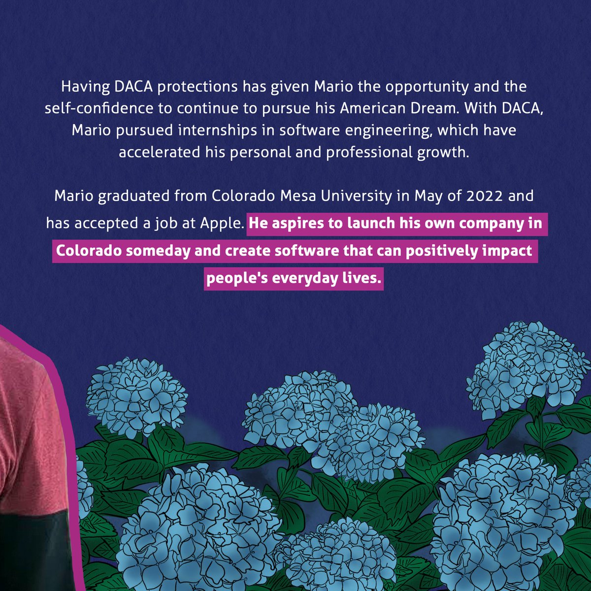 At just 8 months old, Mario Brava and his family migrated to the United States. Since then, he has called Grand Junction, Colorado home. Just this past May in 2022, Mario graduated from his local Colorado Mesa University (CMU) with a Bachelor’s Degree in Computer Science 🎓💻