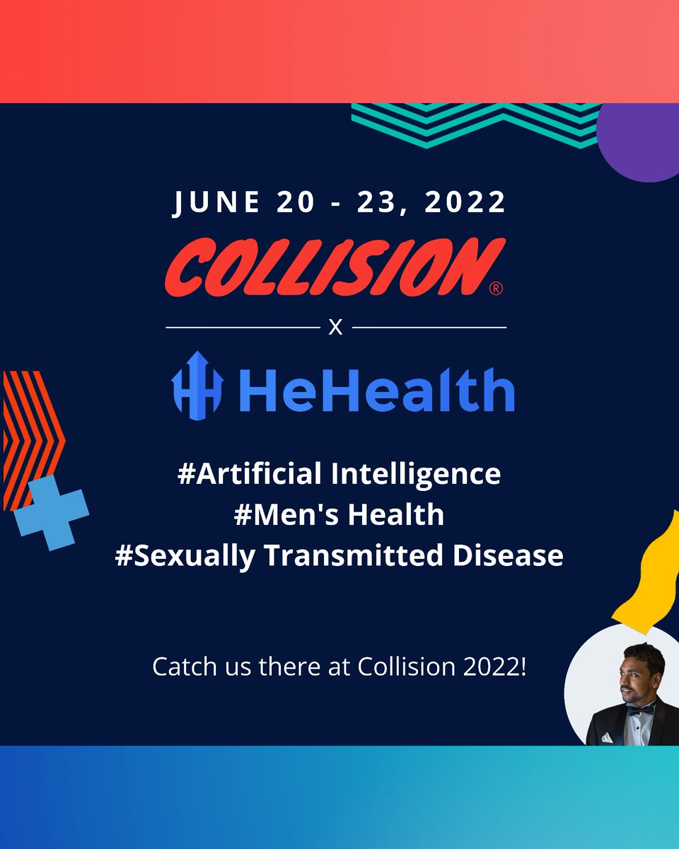 HeHealthai's tweet photo. Interested to know how the AI is reinventing men's health and finding new ways to diagnose STDs ( sexually transmitted disease) and ED ( erectile dysfunction), meet us at Collision 💥 Toronto Alpha booth A3116.
#collisionconf #ai #hehealth #std #sti #erectiledysfunction #toronto https://t.co/NDLhM23xlW