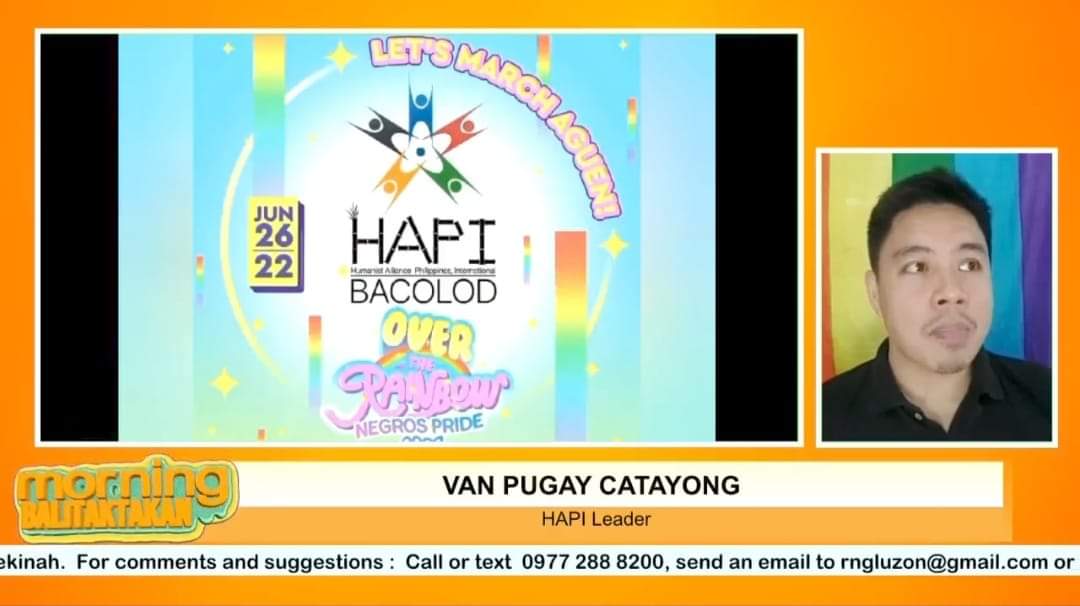 HapiPride's tweet photo. Our live TV interview on cable channel RNG Luzon (formerly ABS-CBN baguio)
Zambales lead convenor @VanHAPI discussed the upcoming projects of our @HAPItweets chapters in Bacolod, Dumaguete and @HapiPride ❤🧡💛💚💙💜 https://t.co/wQOoxbOWXo