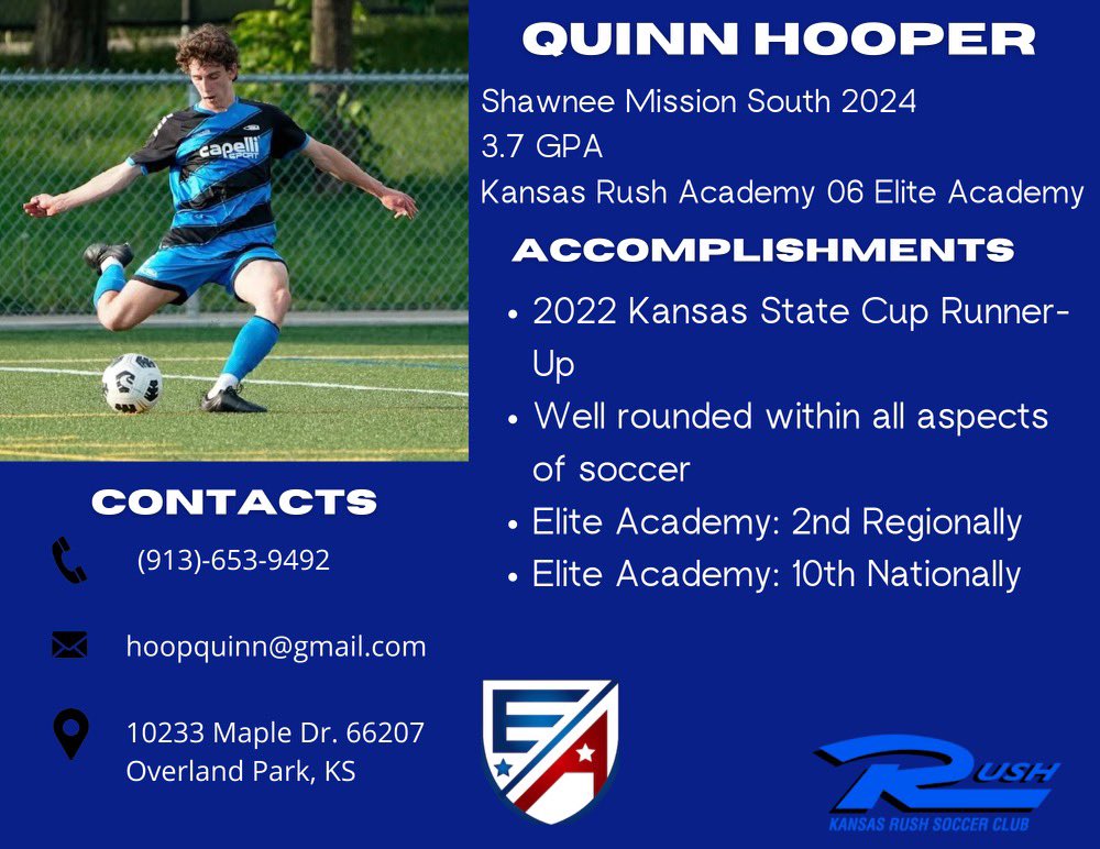 Today is the day college coaches can contact me! Here is my info and accomplishments! <a href="/KSYouthSoccer/">Kansas Youth Soccer</a> @ksrusheal06 <a href="/KS_RushSoccer/">Kansas Rush Soccer Club</a> <a href="/RushSoccer/">Rush Soccer</a>