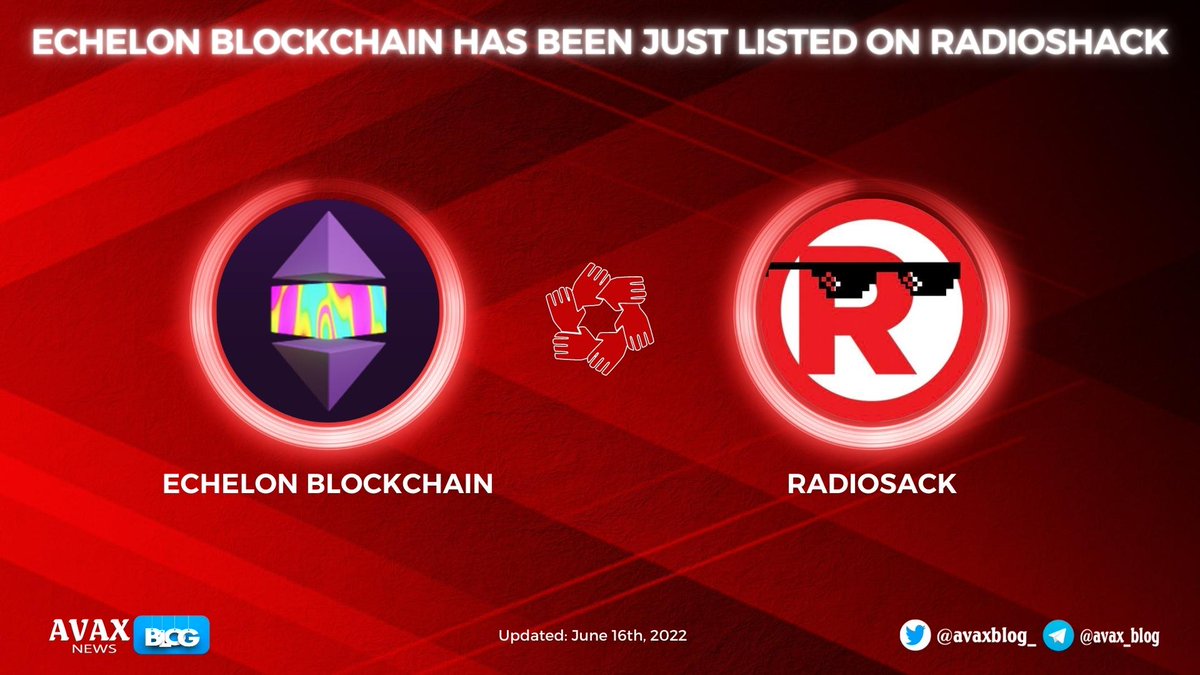 avaxblog_'s tweet photo. ๐ฅณ@echelonFDN has been just listed on @RadioShack
๐#Echelon is a public Cosmos and EVM compatible blockchain protocol and new ecosystem that bridges DeFi and mass adoption
Start trading now on #Avalanche:
๐https://t.co/YkSQNTEbTe
#AVAXBlog #AVAX $AVAX #Radiosack #Echelon https://t.co/8MNNRFXdeR