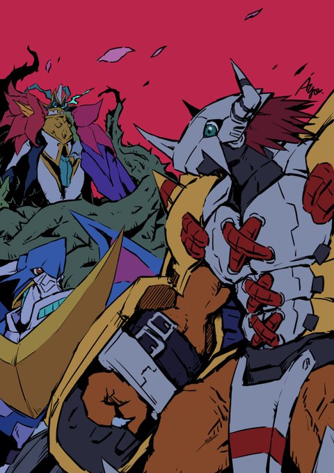 以前描いたウォーグレイモンが主役?の漫画のイメージイラスト的な何かです
#デジモン #Digimon 