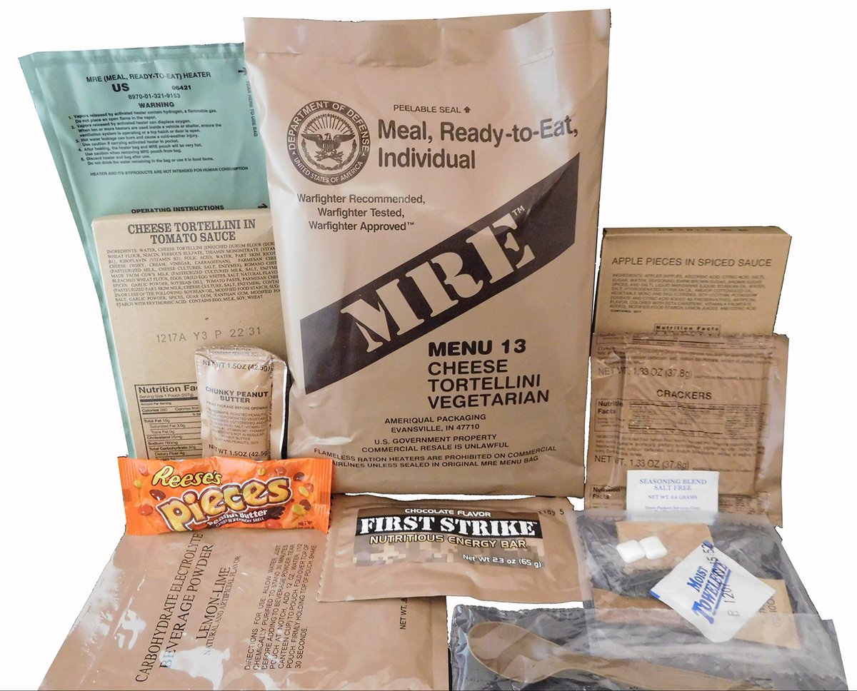 Caelibu's tweet photo. @Pocadontis @itsTerris @ZssBecker Buy some MRE’s and Military Ration Packs. https://t.co/cay4zihk41