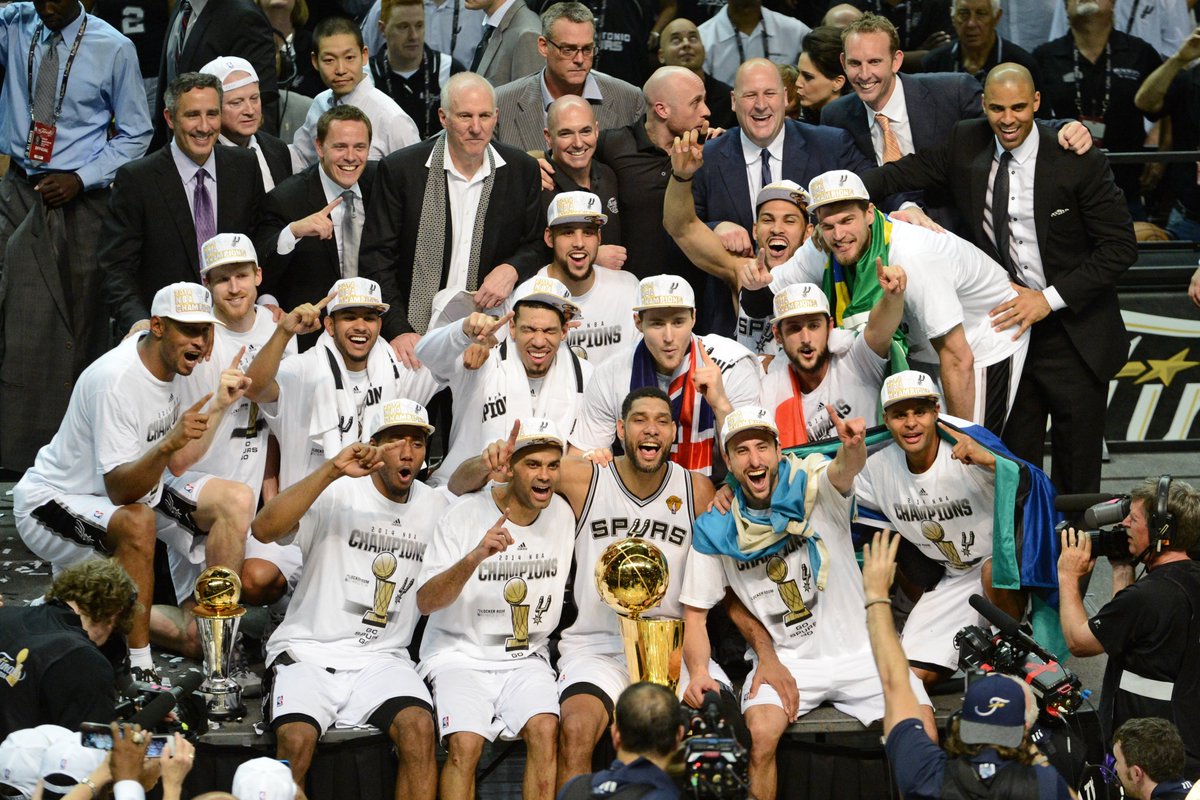 spurs's tweet photo. June 15 is forever immortalized in Spurs history 🏆 

OTD in 2003 and 2014, we secured our second and fifth NBA Championship! #PorVida https://t.co/jJoFZfUTip
