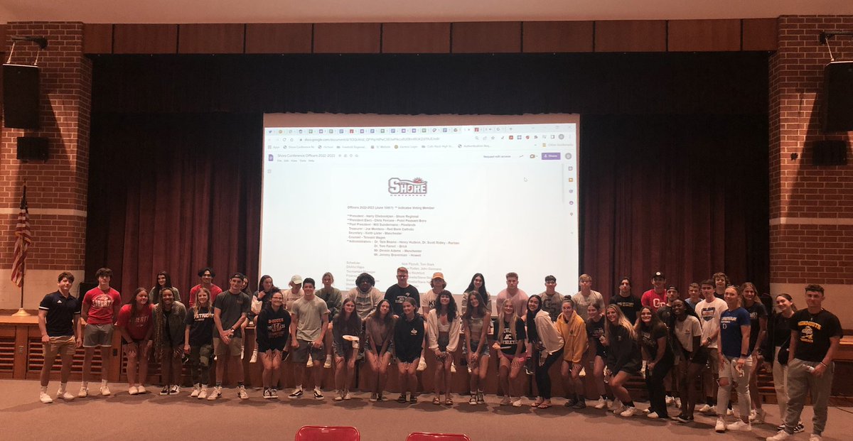 Thank you to all of the Shore Conference Student Ambassadors who took the time to attend our final meeting of the year today, and thank you <a href="/JLibAthletics/">Liberty Athletics</a> for hosting! Seniors you will be missed! <a href="/ShoreSports_NJ/">Shore Conference</a> @ShoreSportsNet <a href="/shoresportsman/">Kevin Williams</a> <a href="/rote7123/">Chris R</a> <a href="/APPSportsDesk/">APPSportsDesk</a>