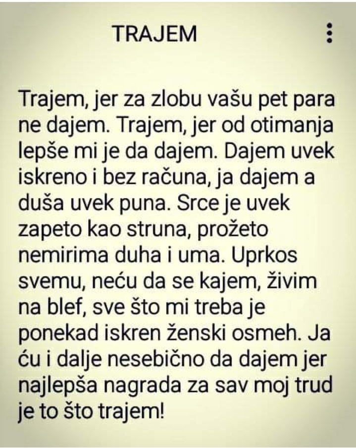 Reflectofalife's tweet photo. Trajem
#poem #endure #serbianlanguage https://t.co/ICjlJmnwff