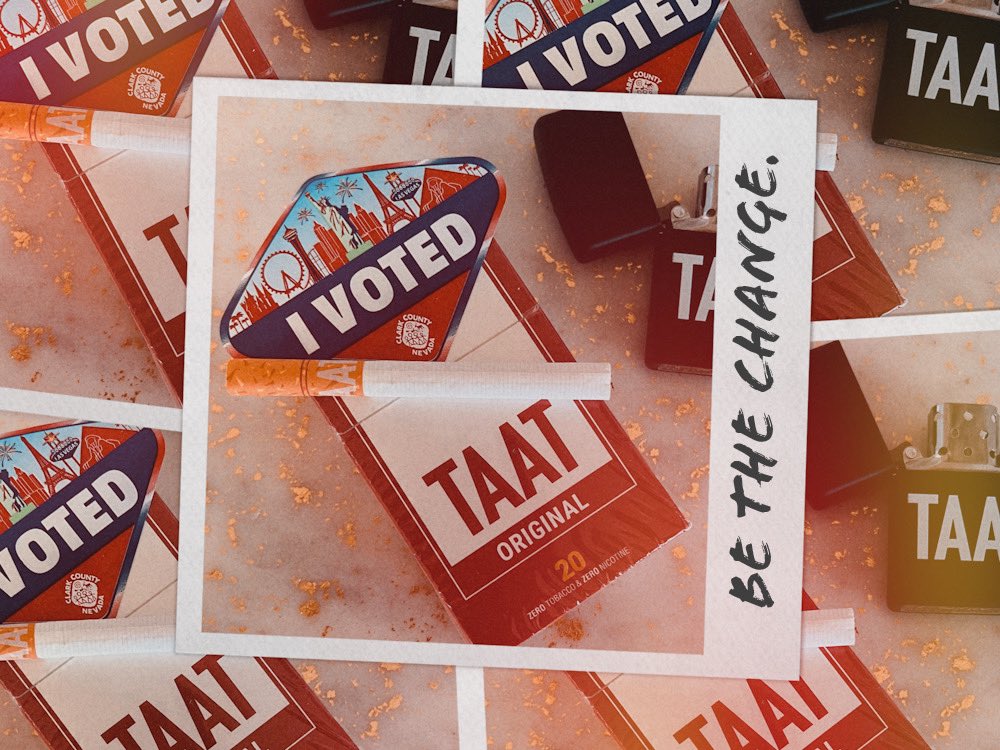 TryTaat's tweet photo. Be the change. 🗳✔️
#trytaat #buytaat #bethechange #vote #jointheevolution #beyondnicotine https://t.co/aZCR4AQJy1