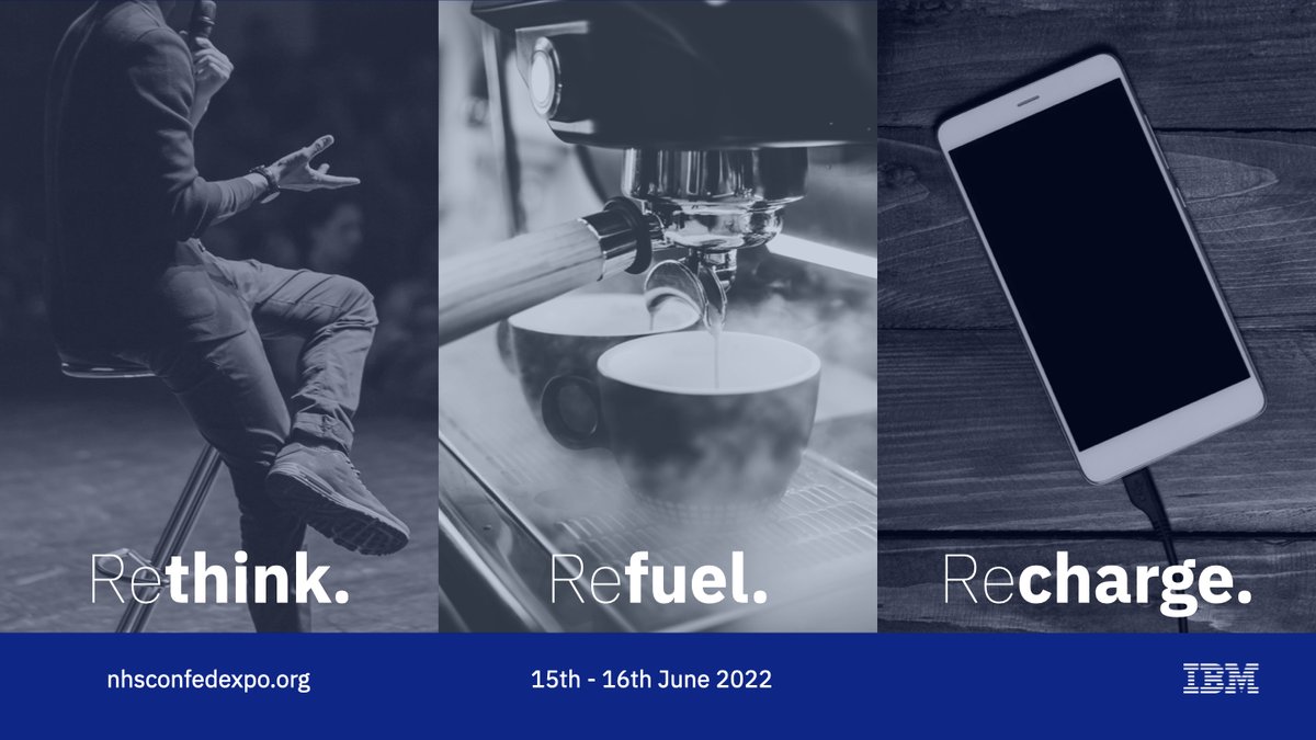 TheEmilyPercy's tweet image. It’s day two of #NHSConfedExpo! Join #IBMUK booth E55 to Rethink, Refuel and Recharge. We are hosting a series of Rethink talks, serving coffee and providing all important phone charging station. See you soon! Find out more here: lnkd.in/epiqhwBg #IBMConfed22 #Healthcare