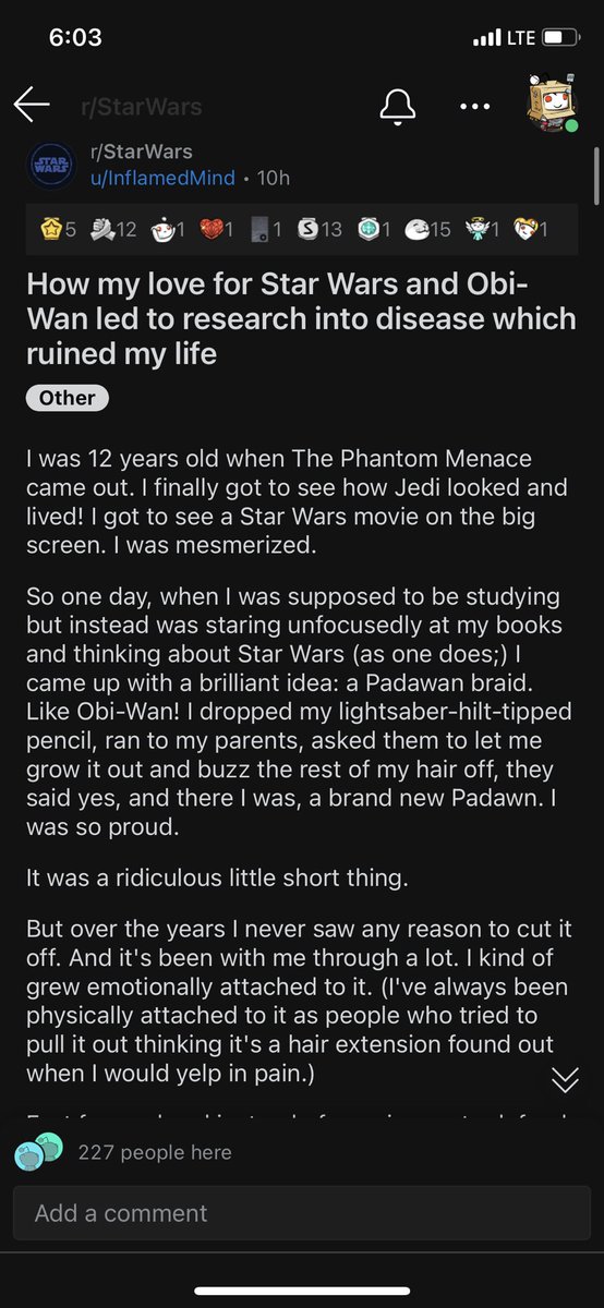 XMcKinneySZN's tweet photo. @MarkHamill i read this amazing story of how this person’s love for star wars helped fund research for ME/CFS. can we get some more attention to this to gather more awareness for this research going on?

link to full post here: https://t.co/qLhH1xcPvn https://t.co/SzzrCZTLrB